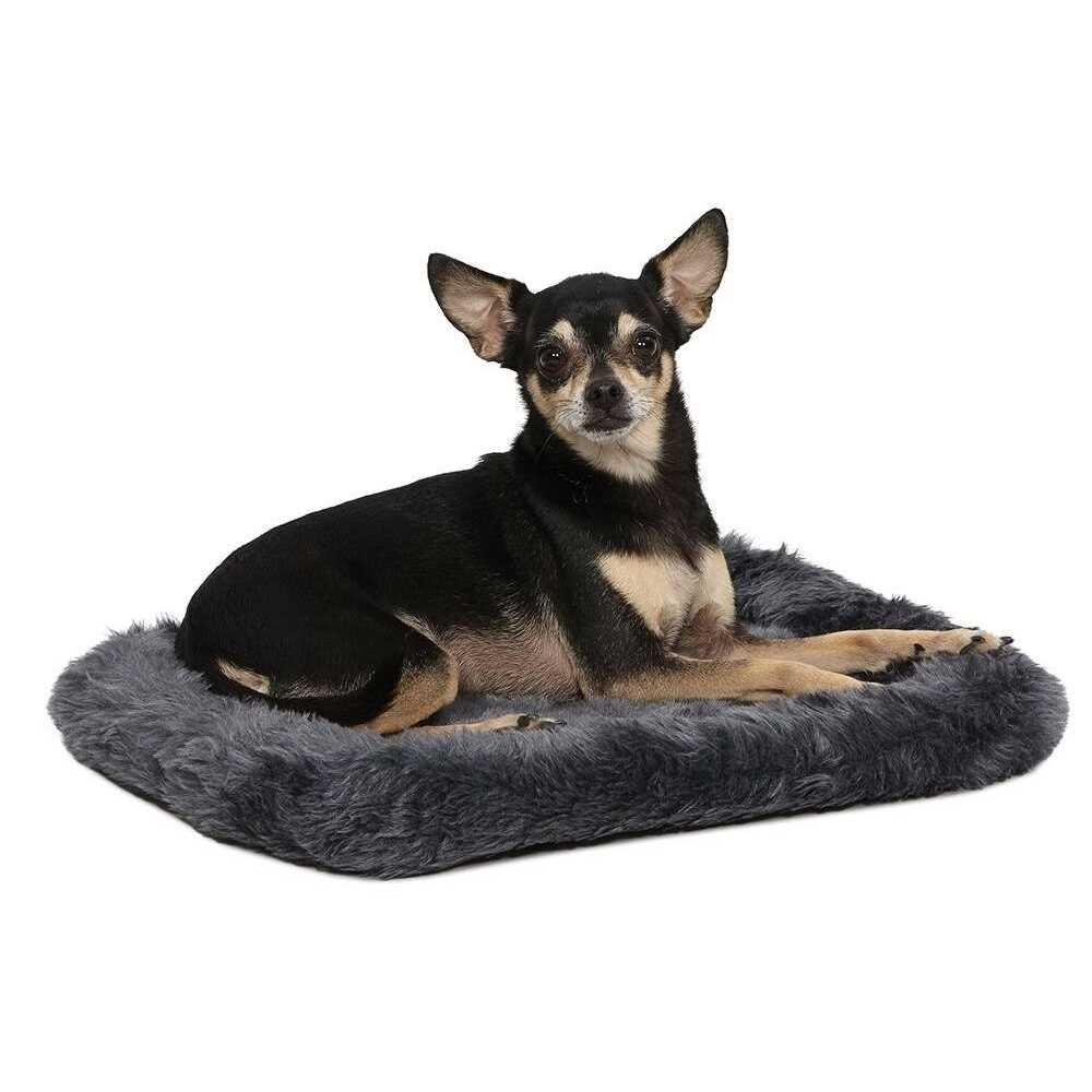 Midwest Quiet Time Bolster Gray Dog Bed