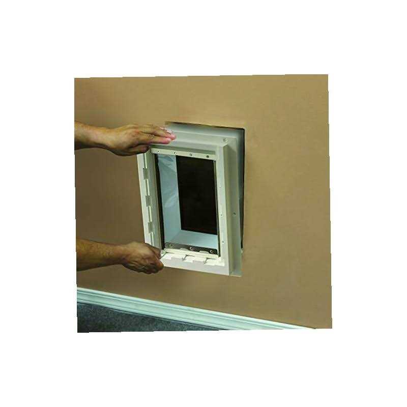 Ideal Pet Products Wall Entry Pet Door Double Flap for Walls with Built-in Telescoping Tunnel and Lock-Out Slide