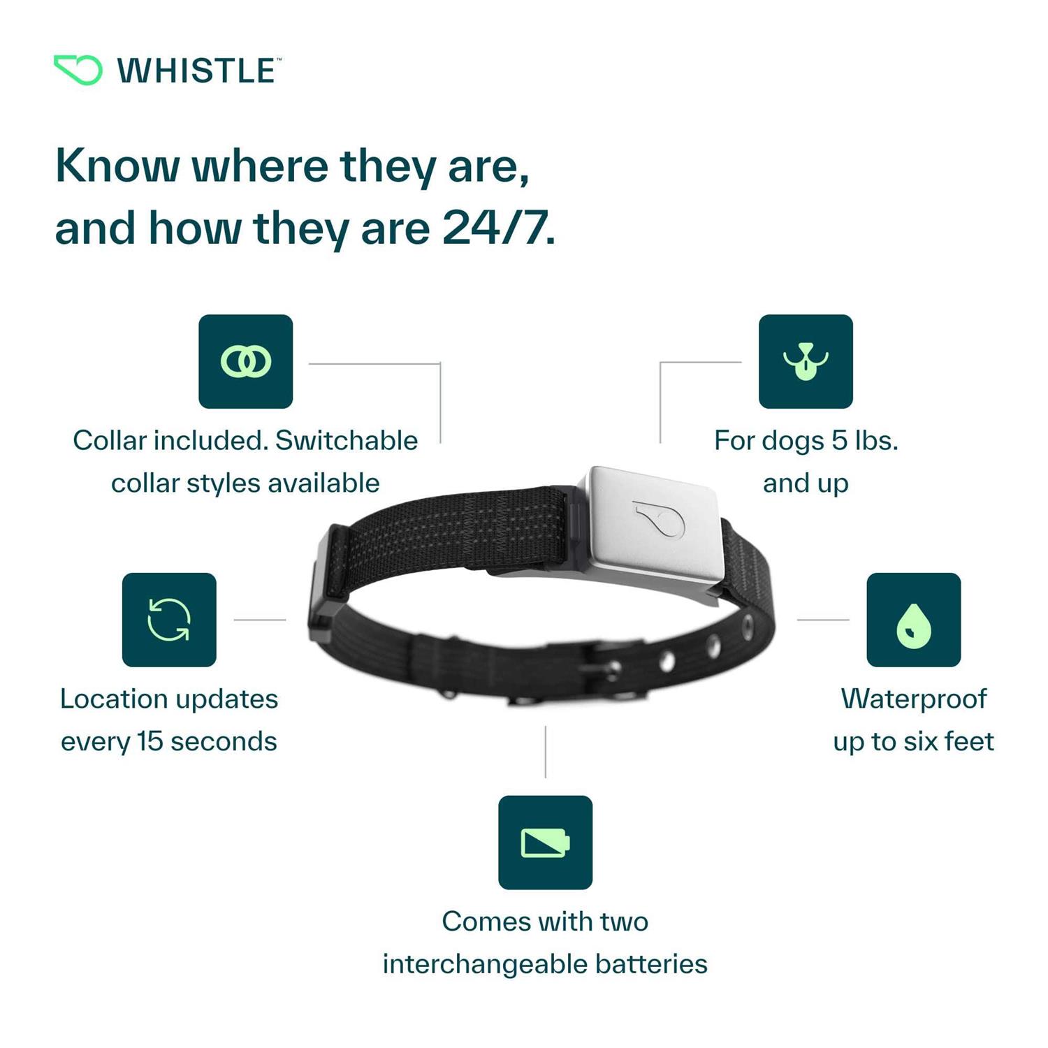 Whistle Switch Smart Collar Kit GPS location Health & Fitness