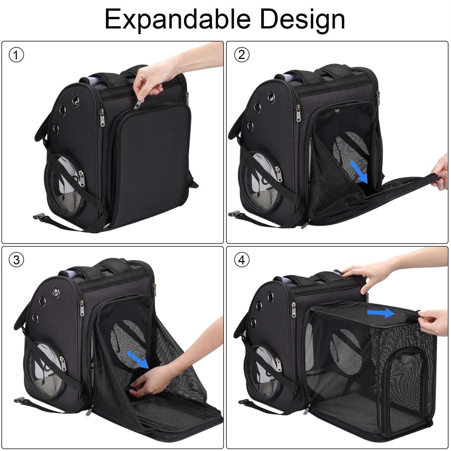 COVONO Expandable Pet Carrier Backpack for Cats, Dogs and Small Animals