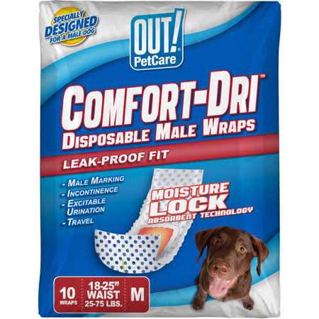 OUT! PetCare Disposable Male Dog Diapers