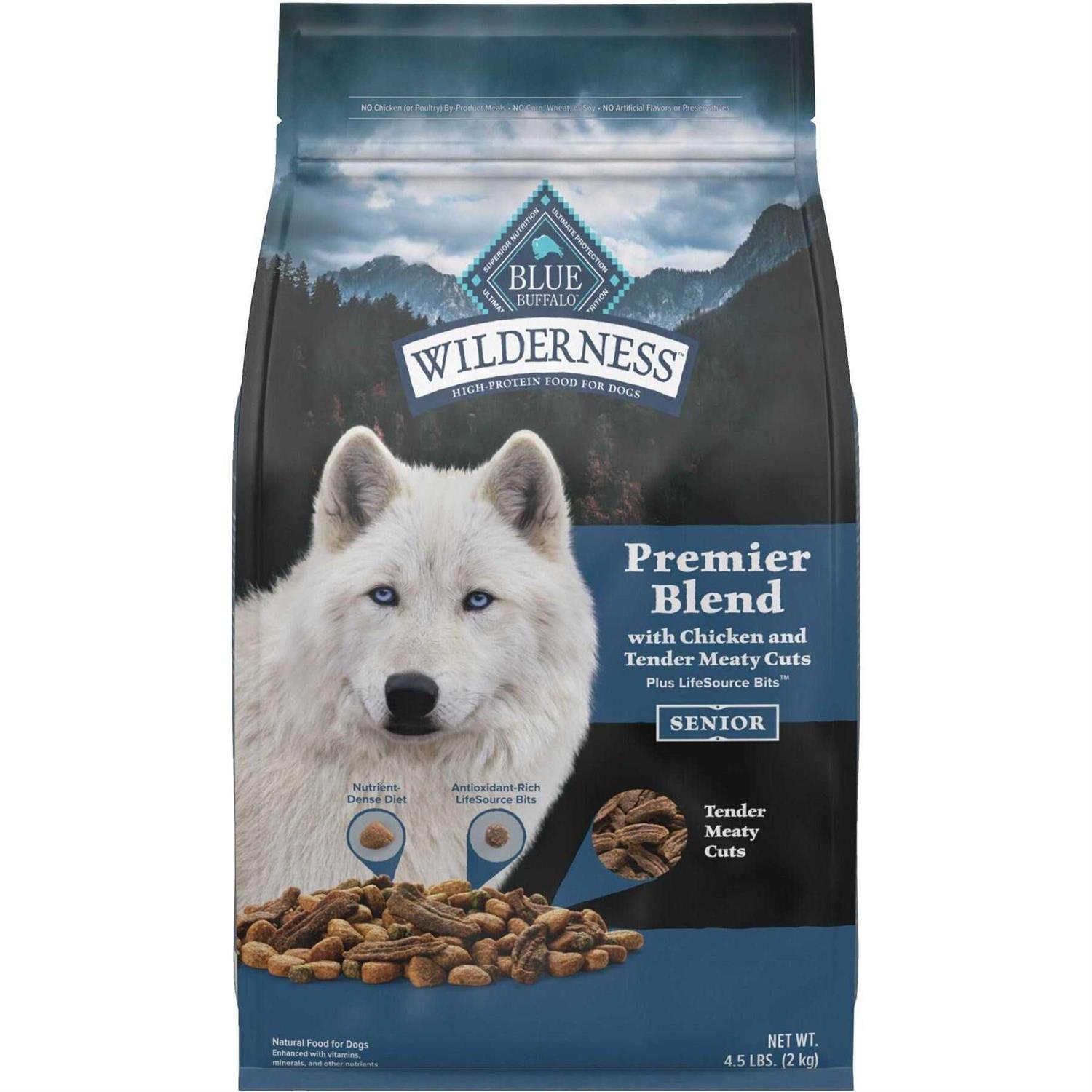 Blue Buffalo Blue Wilderness Premier Blend with Meaty Cuts Chicken Senior Dry Dog Food