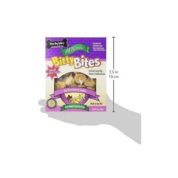 Three Dog Bakery Carob Peanut & Vanilla Soft Baked Bitty Bites