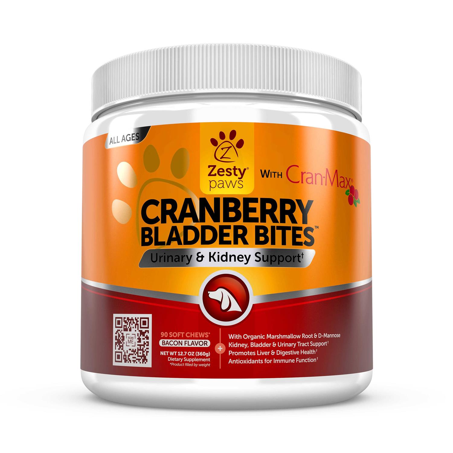 Zesty Paws Cranberry Bladder Bites for Dogs