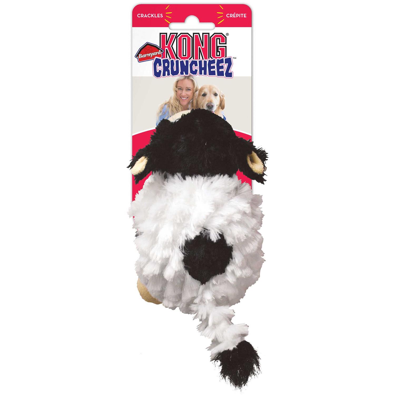 KONG Barnyard Cruncheez Cow Dog Toy