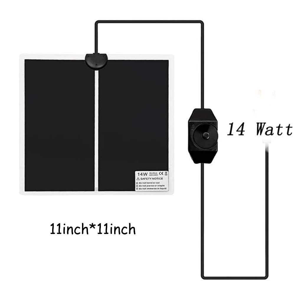 Tbrand Reptile Heating Pad with Temperature Adjustment 110V 14W Heat Mat for Reptiles Tortoise Snakes Lizard Gecko Hermit Crab Turtle