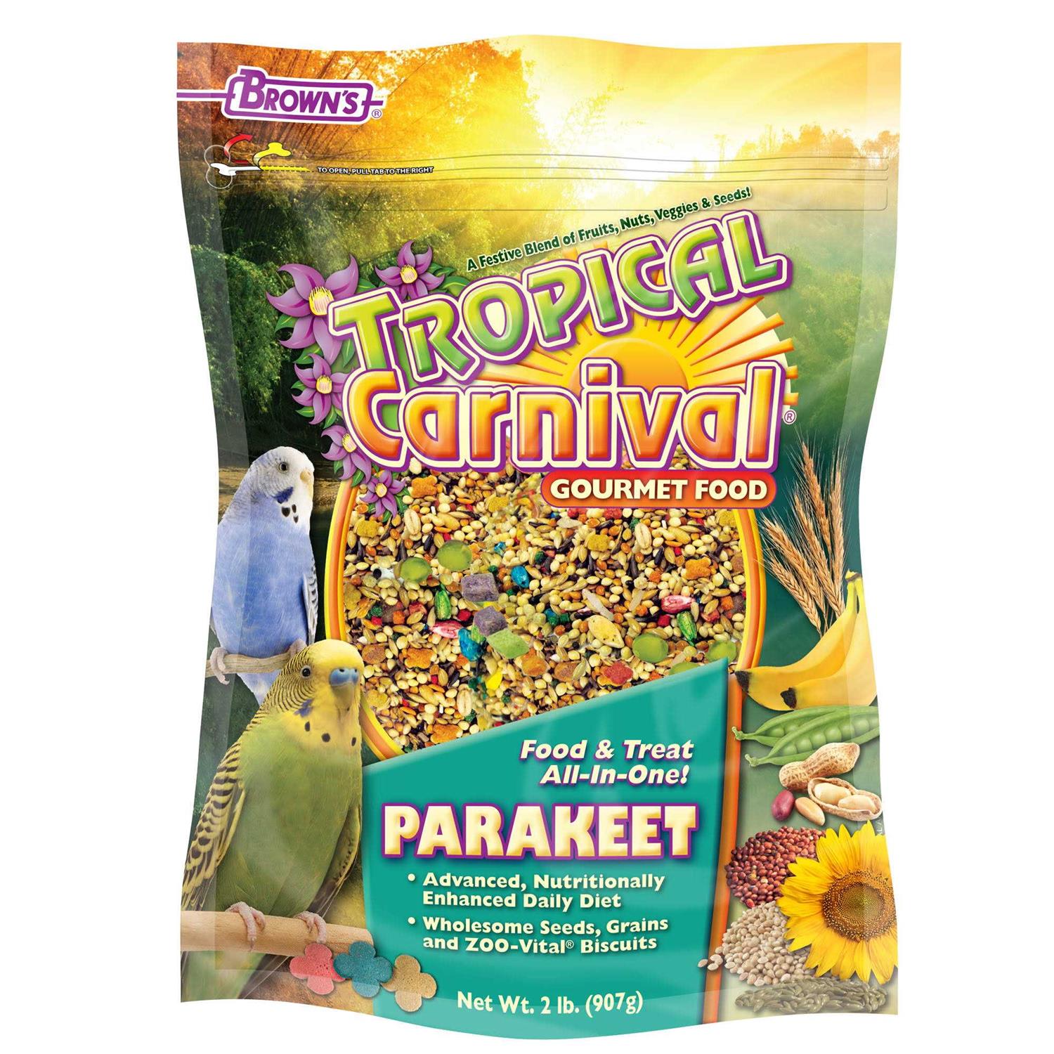 Brown’s Tropical Carnival Parakeet Food