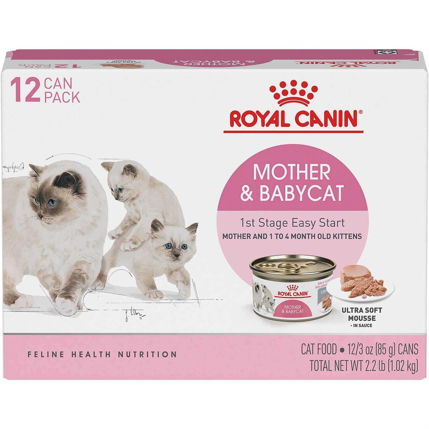 Royal Canin Mother & Babycat Ultra Soft Mousse in Sauce Canned Cat Food