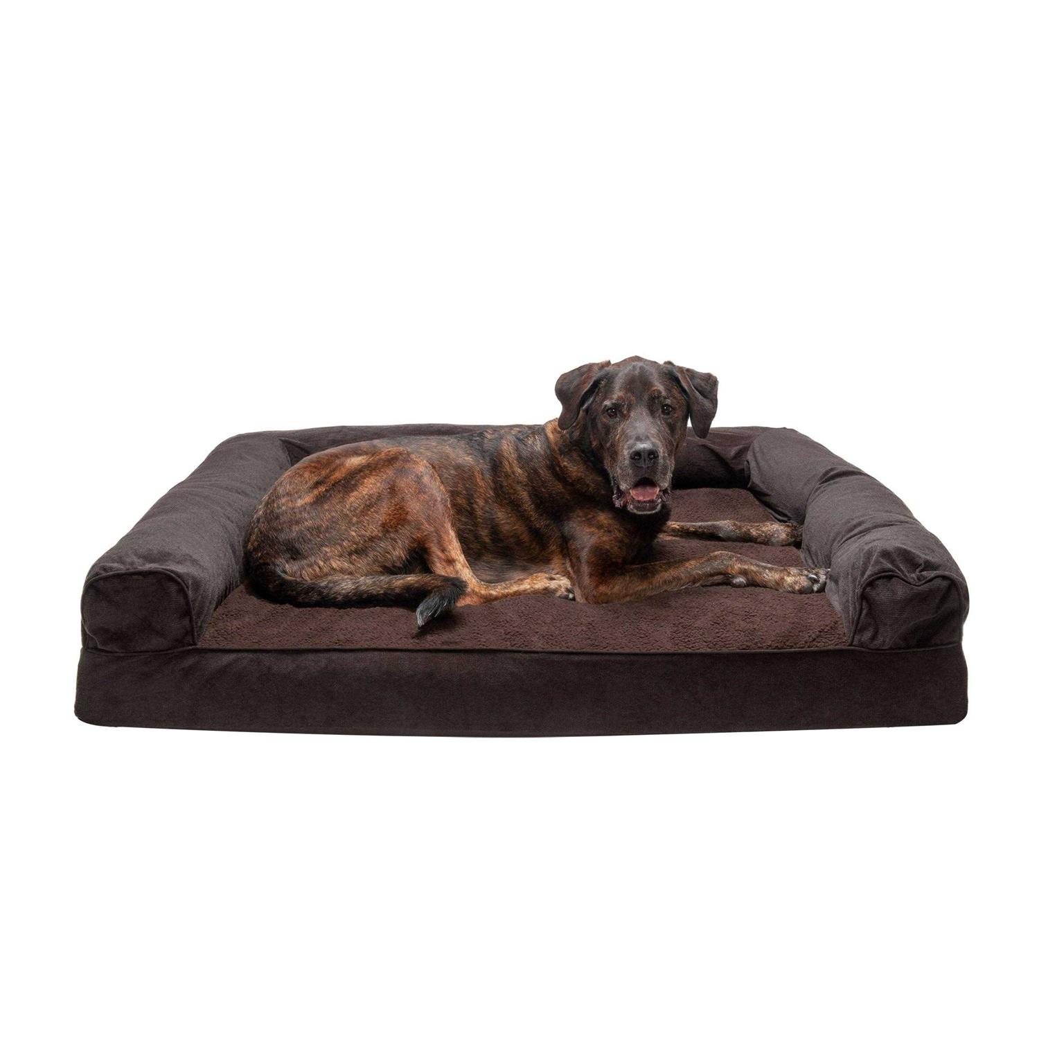 FurHaven Sofa Pet Bed Faux Fleece Chenille