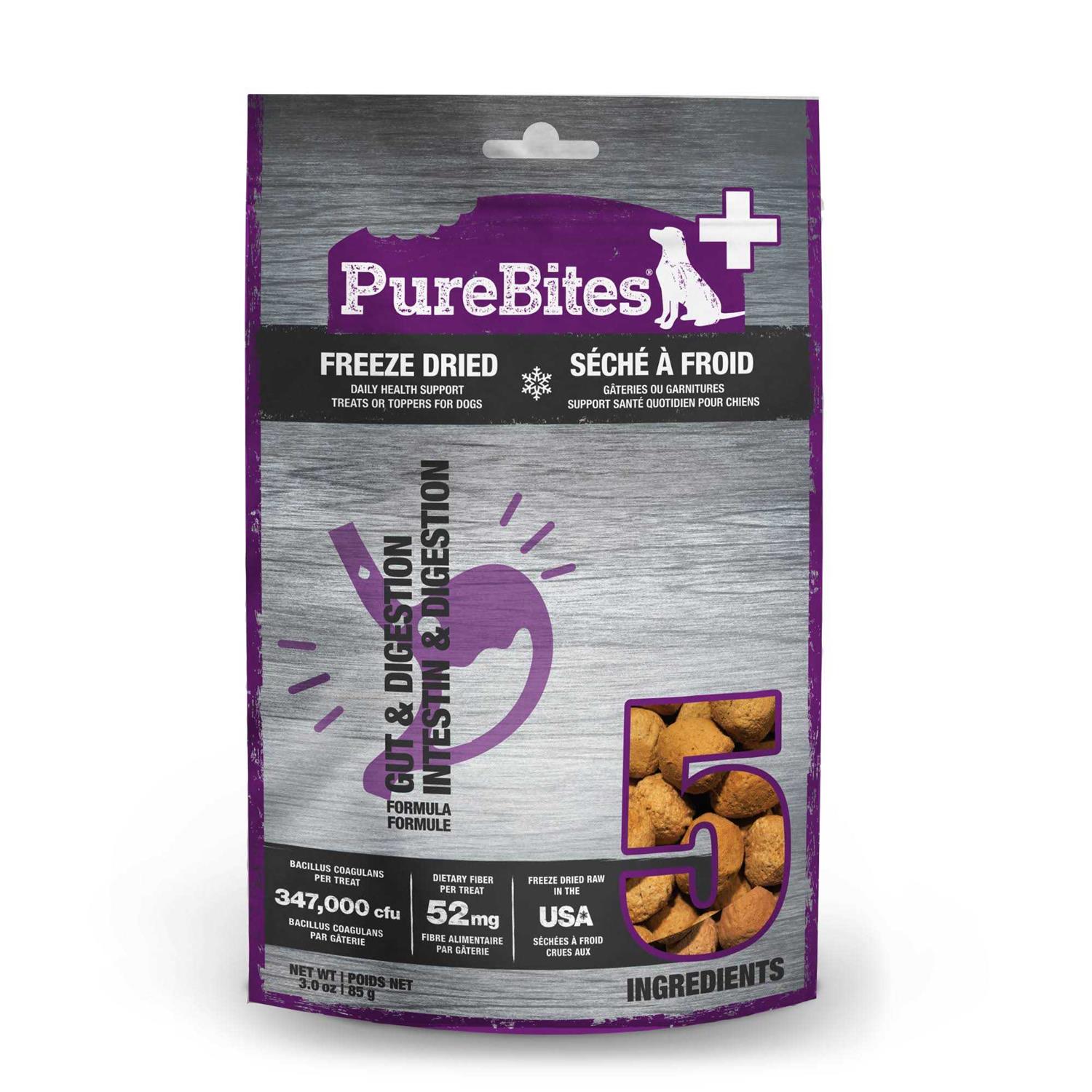 PureBites+ Gut & Digestion Freeze Dried Dog Treats