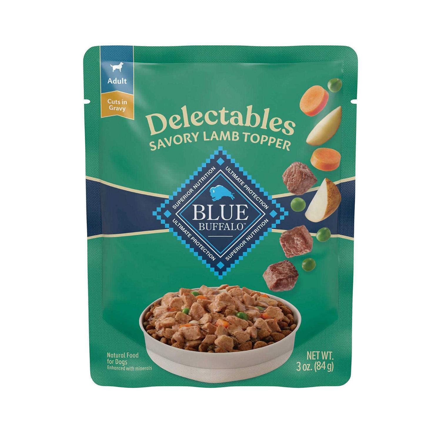Blue Buffalo Delectables Natural Wet Dog Food Topper Variety Pack