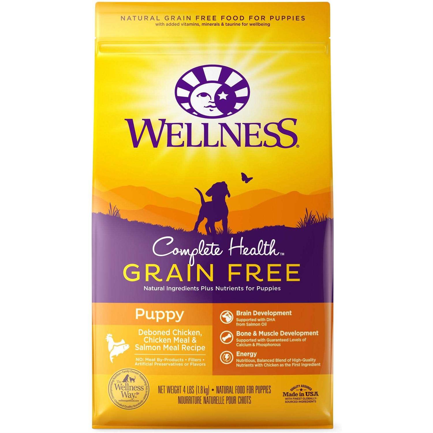 Wellness Complete Health Grain Free Puppy Deboned Chicken Chicken Meal Salmon Meal Recipe Dry Dog Food