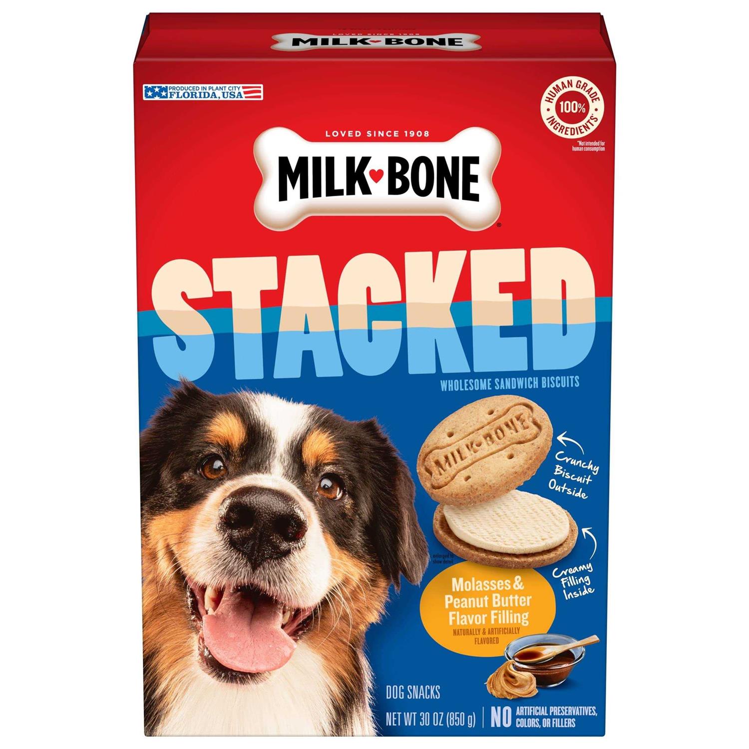 Milk-Bone Stacked Molasses & Peanut Butter Dog Treats