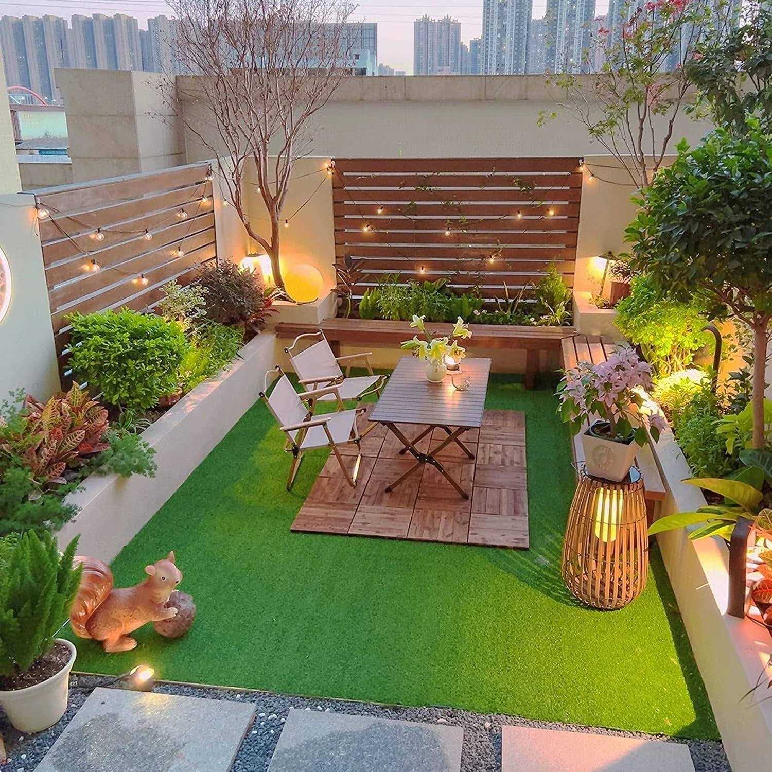 Lomantown Fake Grass Dog Potty Pad Portable Dog Turf Trainer Grass with Tray