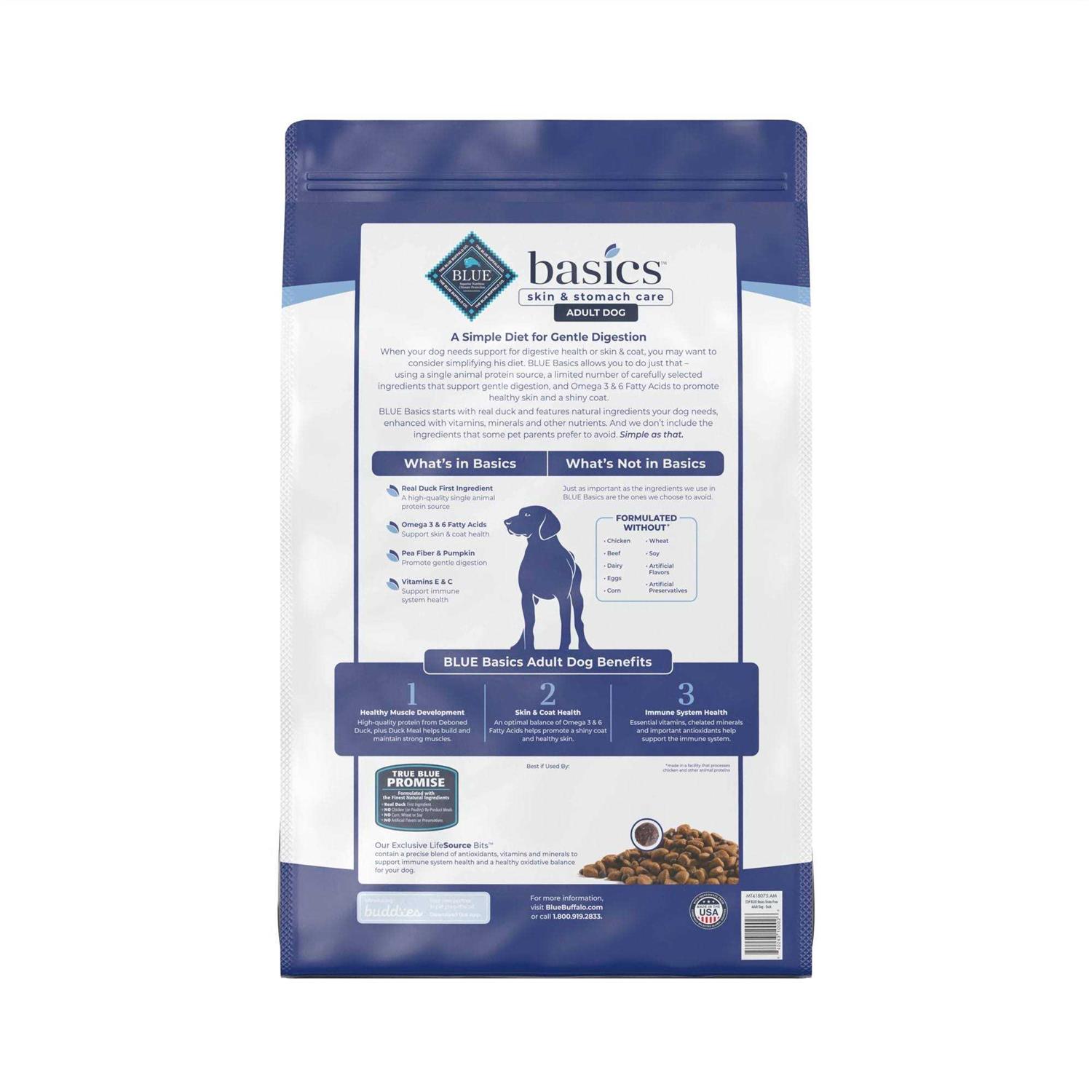 Blue Buffalo Basics Grain Free Adult Duck & Potato Recipe Dry Dog Food