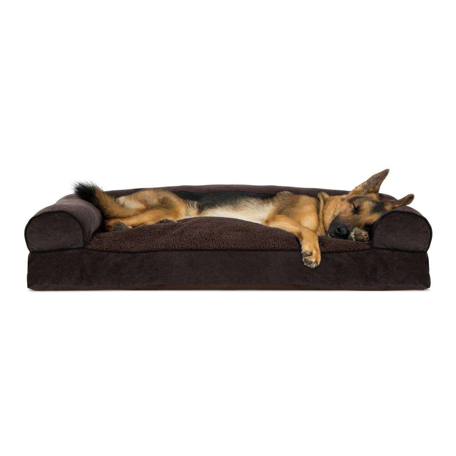 FurHaven Sofa Pet Bed Faux Fleece Chenille