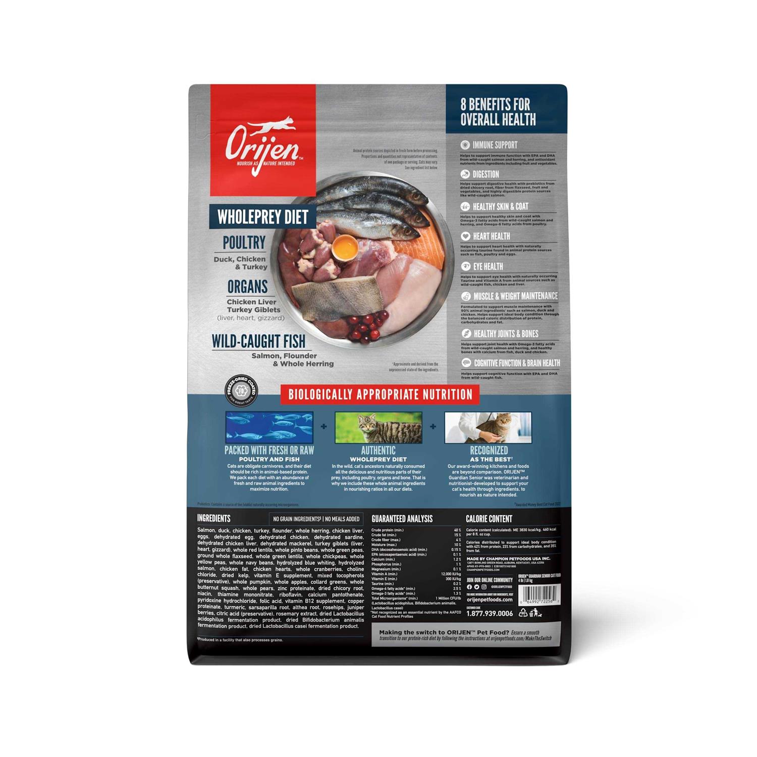 Orijen Guardian Senior 7+ Grain Free Dry Cat Food