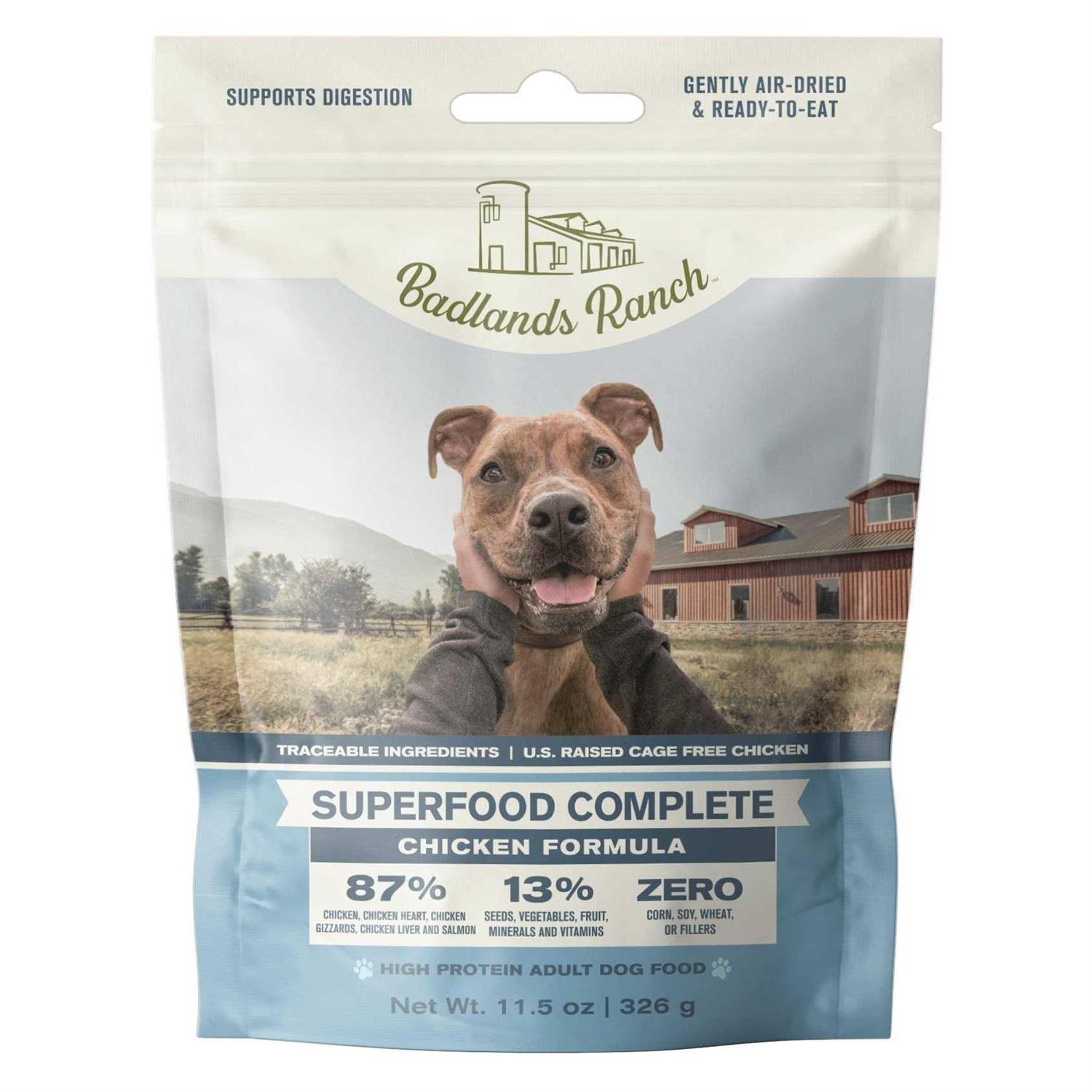 Badlands Ranch Superfood Complete Air Dried Chicken Dog Food
