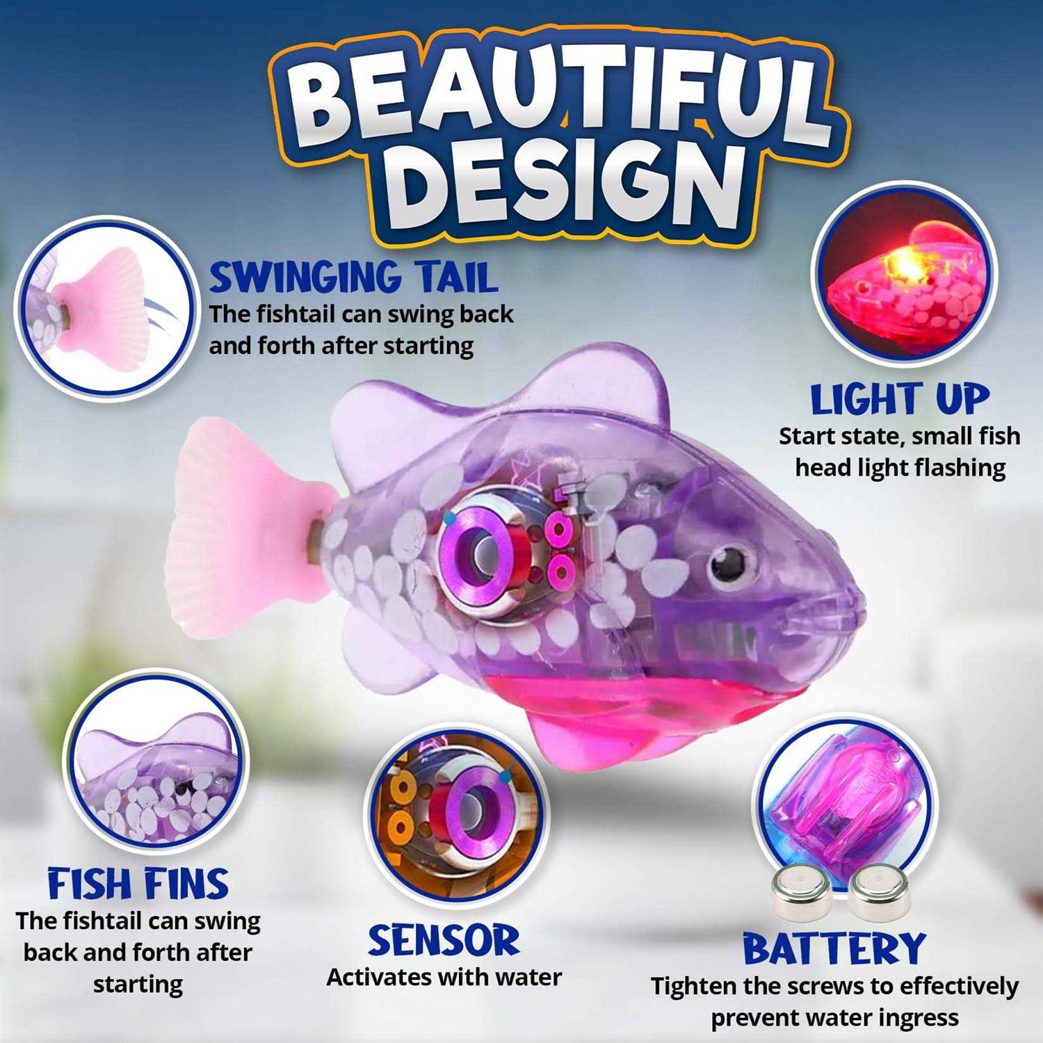 Pawdoria Interactive Cat Toy Robotic LED Fish 3-Pack