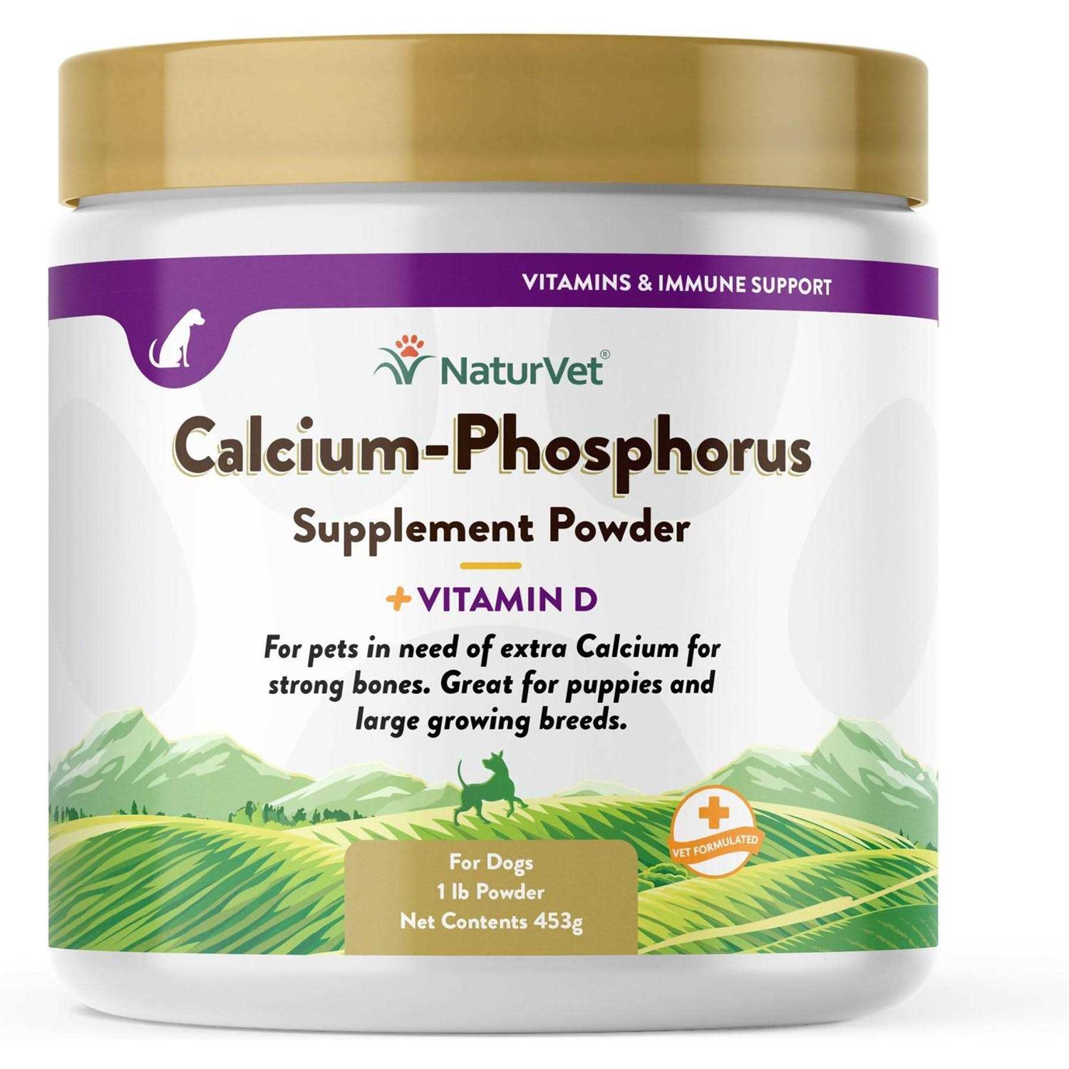 NaturVet Calcium Phosphorus Plus Vitamin D Powder for Dogs