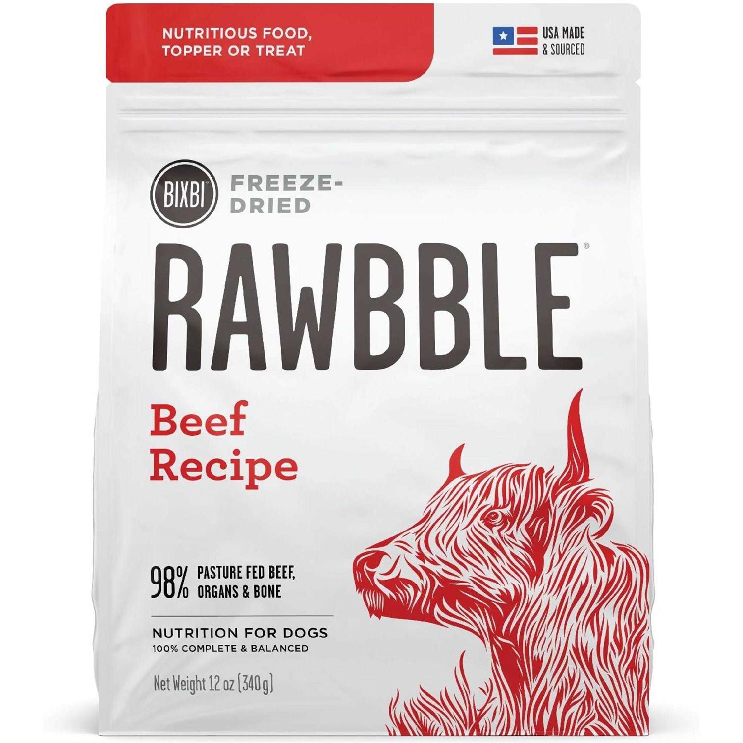 Bixbi Dog Food Rawbble Freeze Dried Beef