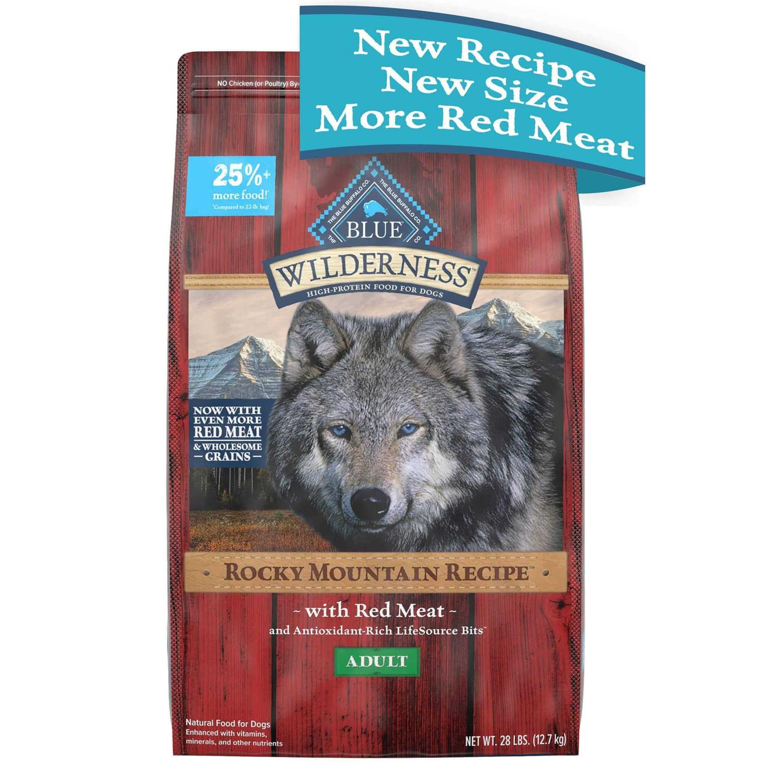Blue Buffalo Wilderness Adult High-Protein Rocky Mountain Red Meat Recipe Dry Dog Food