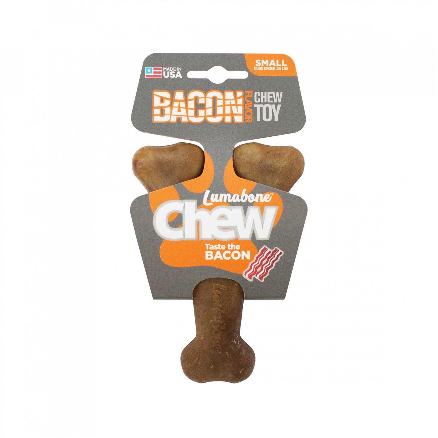 Lumabone Real Bacon Durable Wishbone Dog Chew Toy