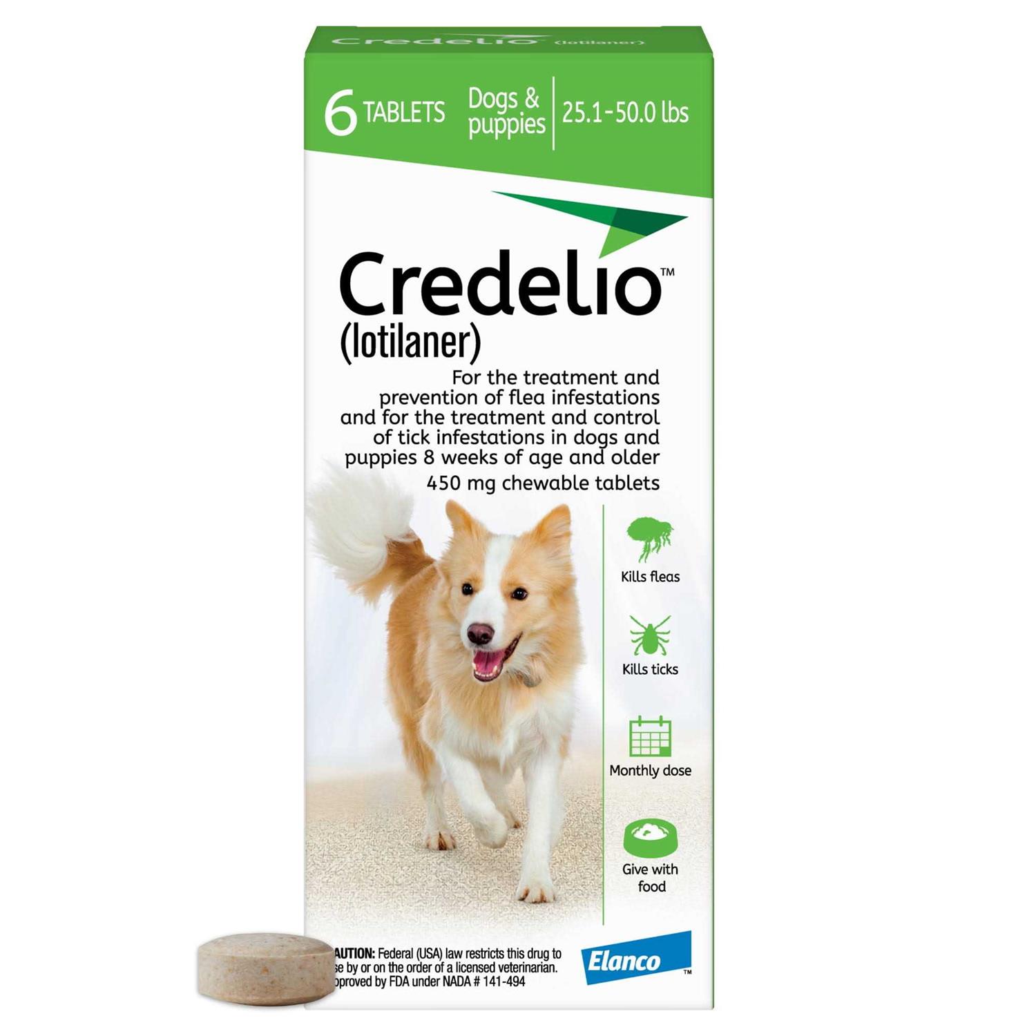 Credelio Chewable Tablet for Dogs 25.1-50 lbs