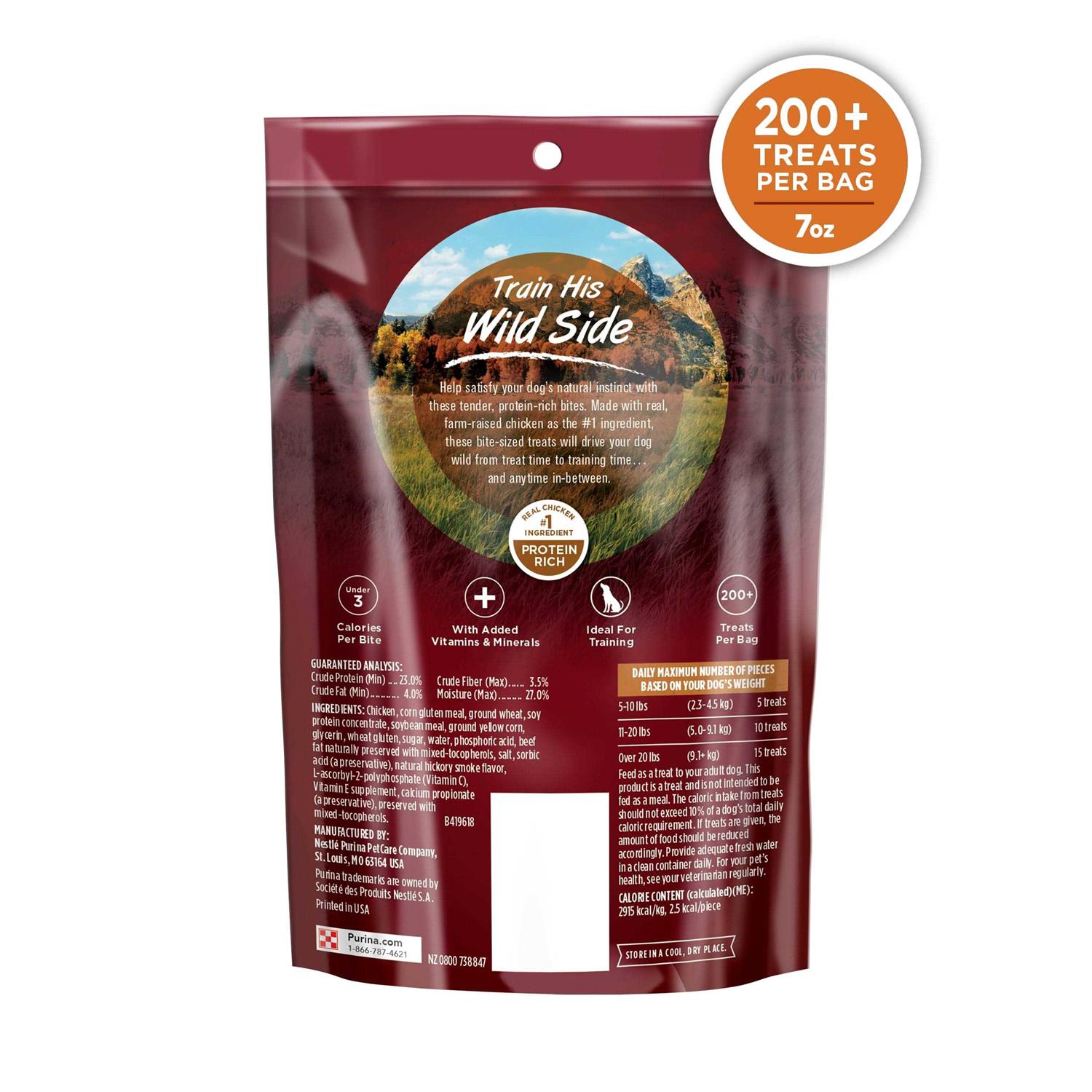 Purina One Dog Training Treats True Instinct Bites with Farm-Raised Chicken