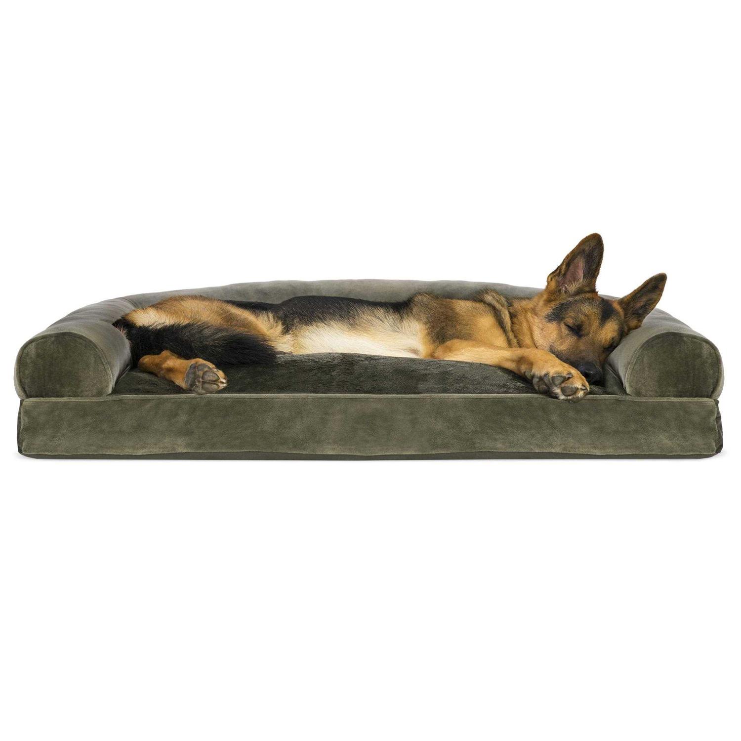FurHaven Sofa Pet Bed Faux Fleece Chenille