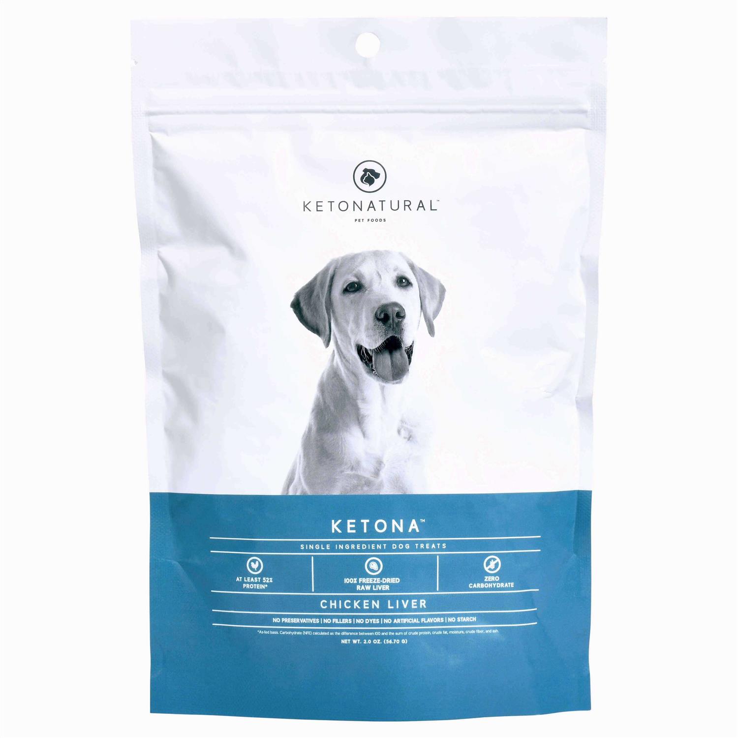 Ketona Zero Carb Chicken Liver Dog Treats High Protein, No Carb, 100% Freeze Dried Chicken Liver Bites, Delicious and Healthy Treat and