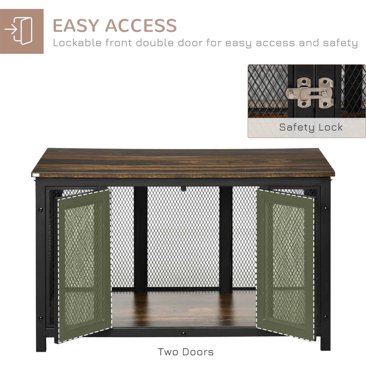 PawHut Furniture Style Dog Crate with Openable Top Big Dog Crate End Table