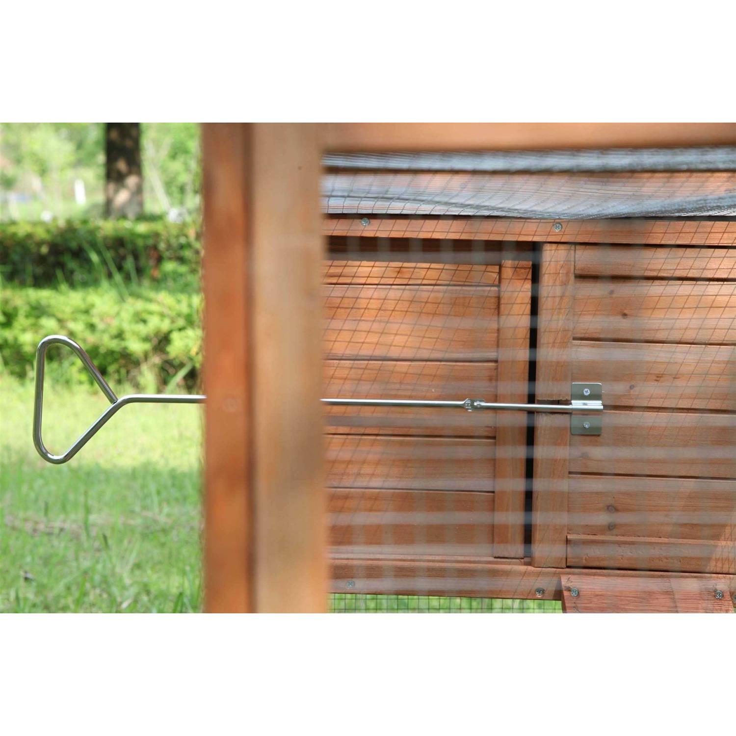 ECOLINEAR Outdoor 80” Wooden Chicken Coop Nest Box Hen House Poultry Pet Hutch Garden Backyard Cage