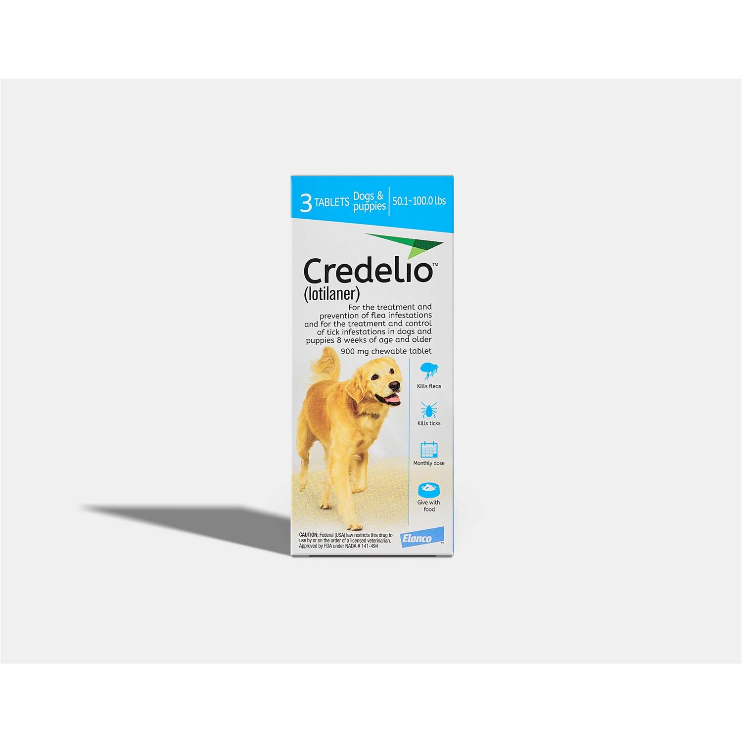Credelio 3 Chewable Tablets for Dogs 50.1-100lbs
