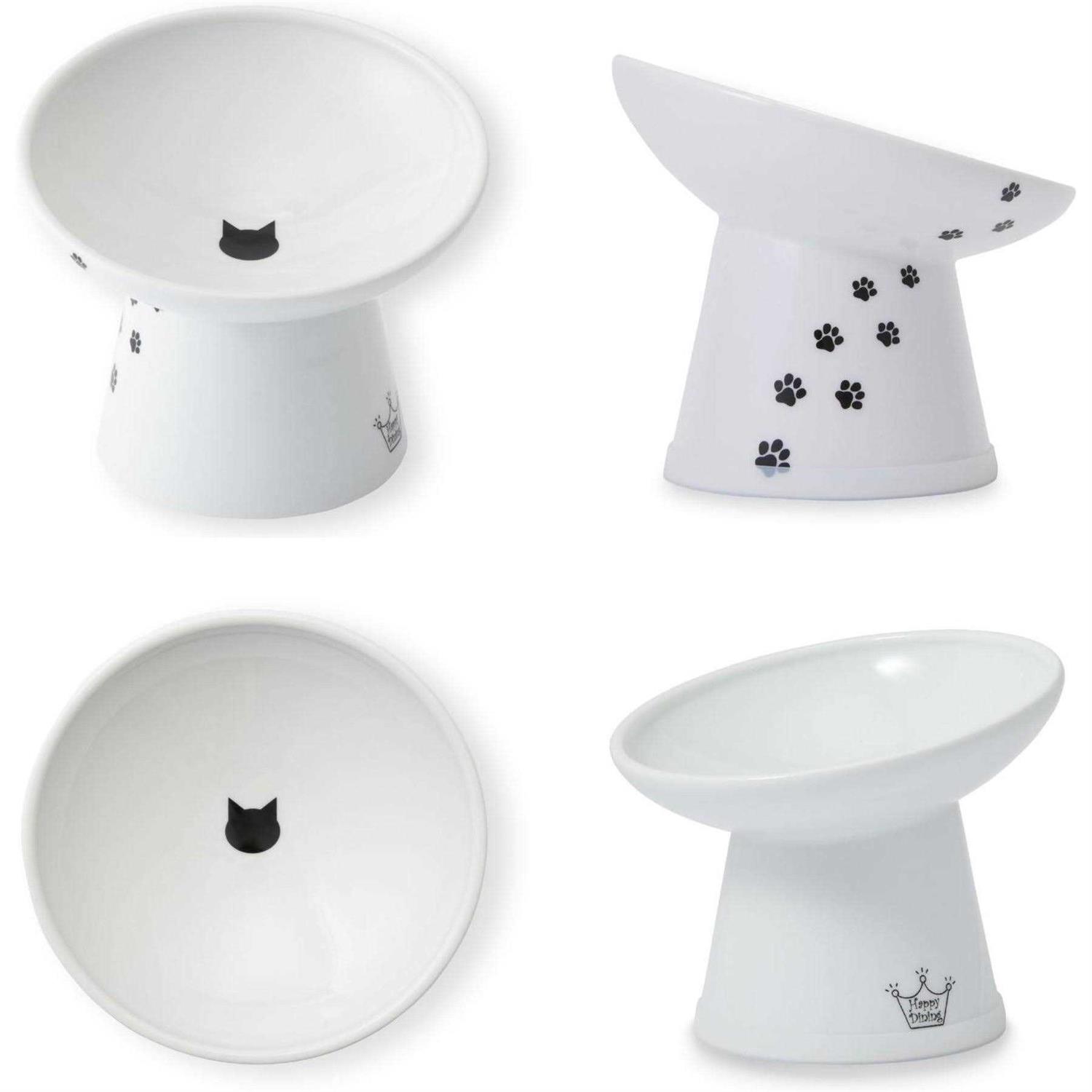 Necoichi Tilted Stress Free Raised Cat Food Bowl