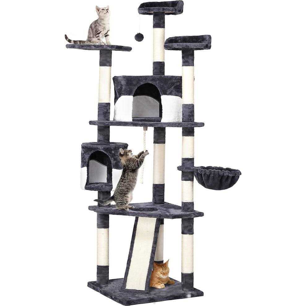 Yaheetech 79-in Plush Cat Tree & Condo