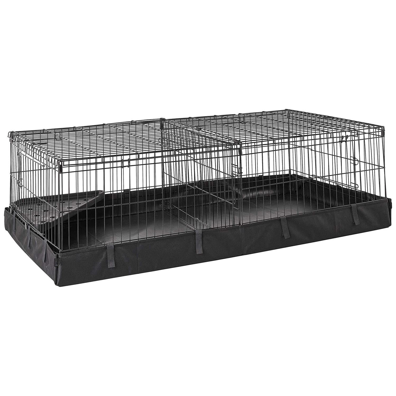 AmazonBasics Canvas Bottom Pet Cage with Divider Set