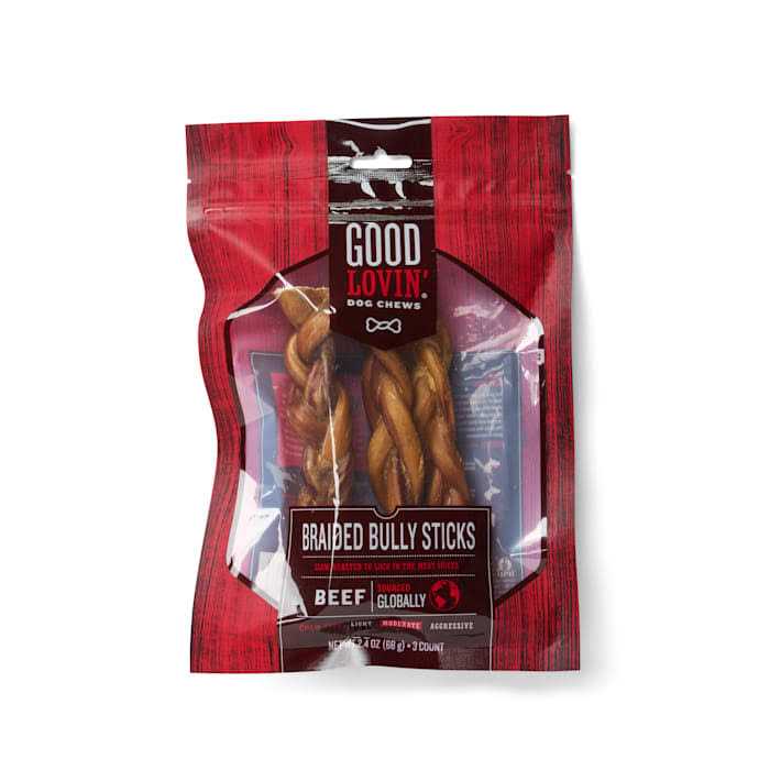 Good Lovin’ Braided Bully Stick Dog Chew