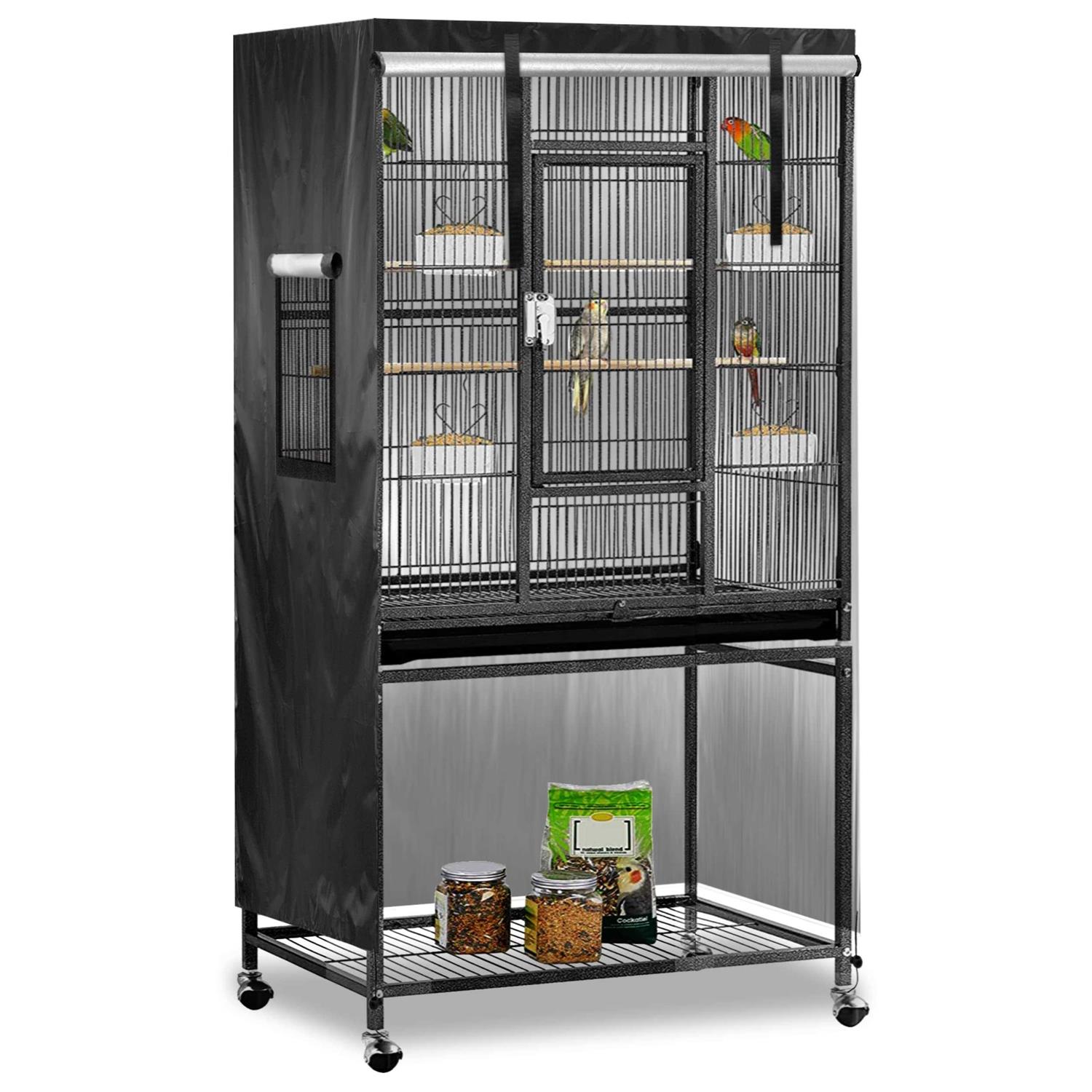 Knuti Universal Bird Cage Cover Good Night Blackout 51 inch x 38 inch x 23.5 inch inch Small Animal Cages Cover