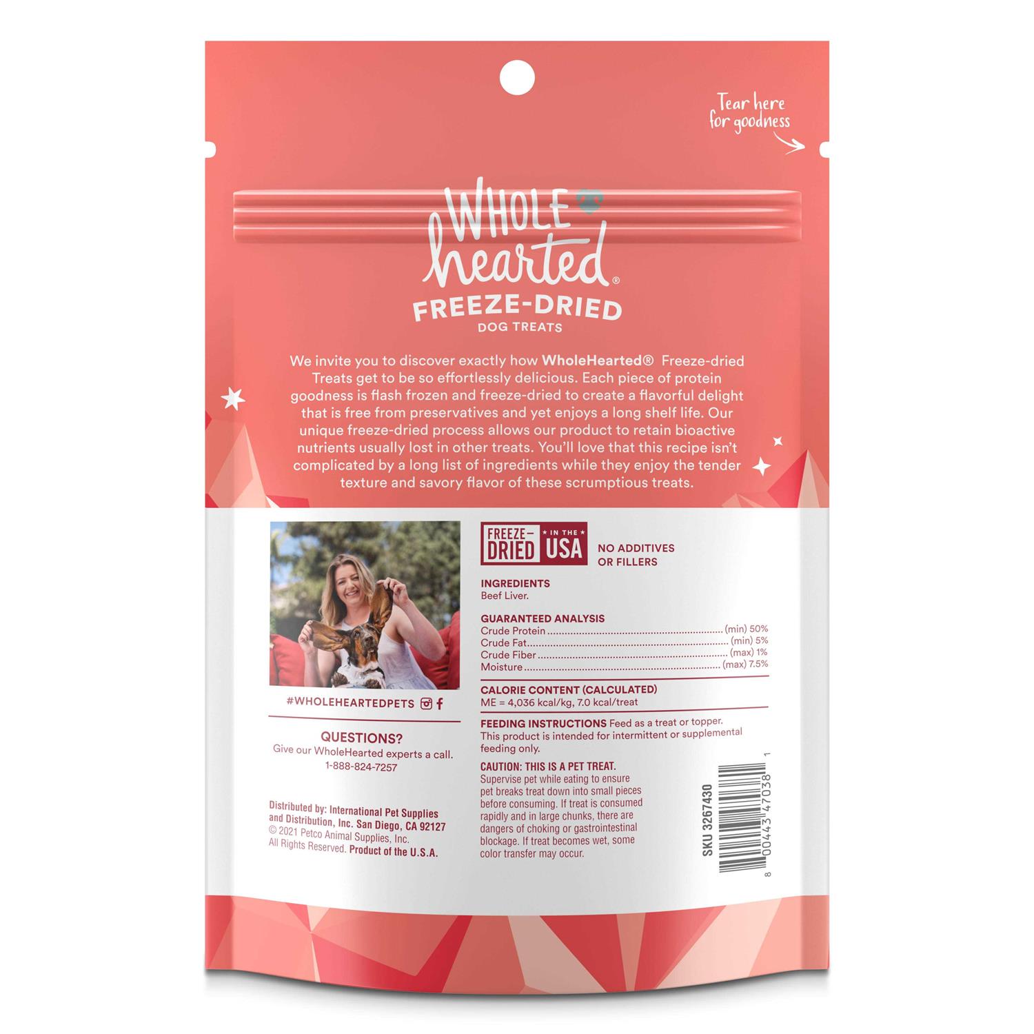 WholeHearted Beef Liver Freeze-Dried Dog Treats