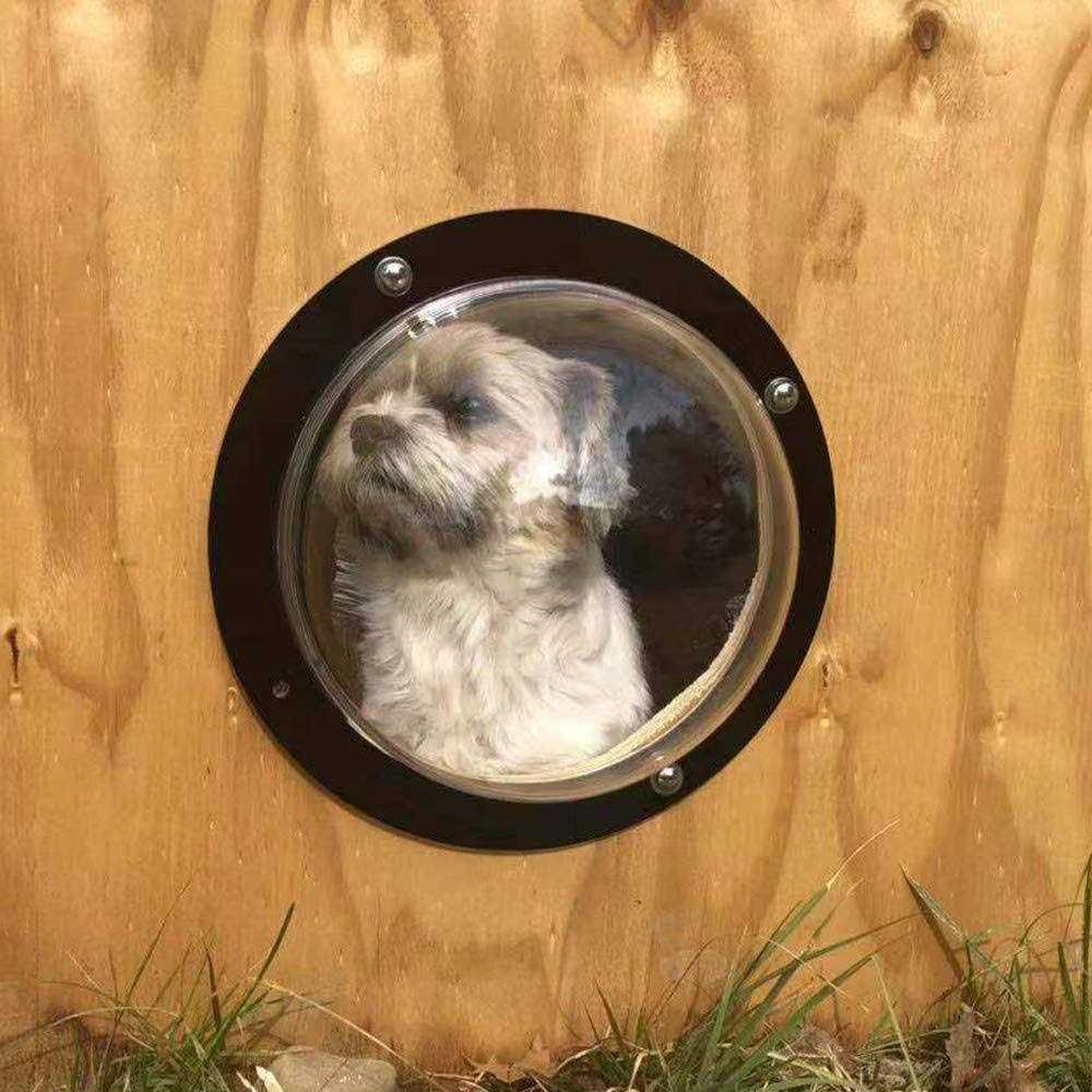 BobbyPet Dog Fence Window Clear View Dome Pet Peek Window