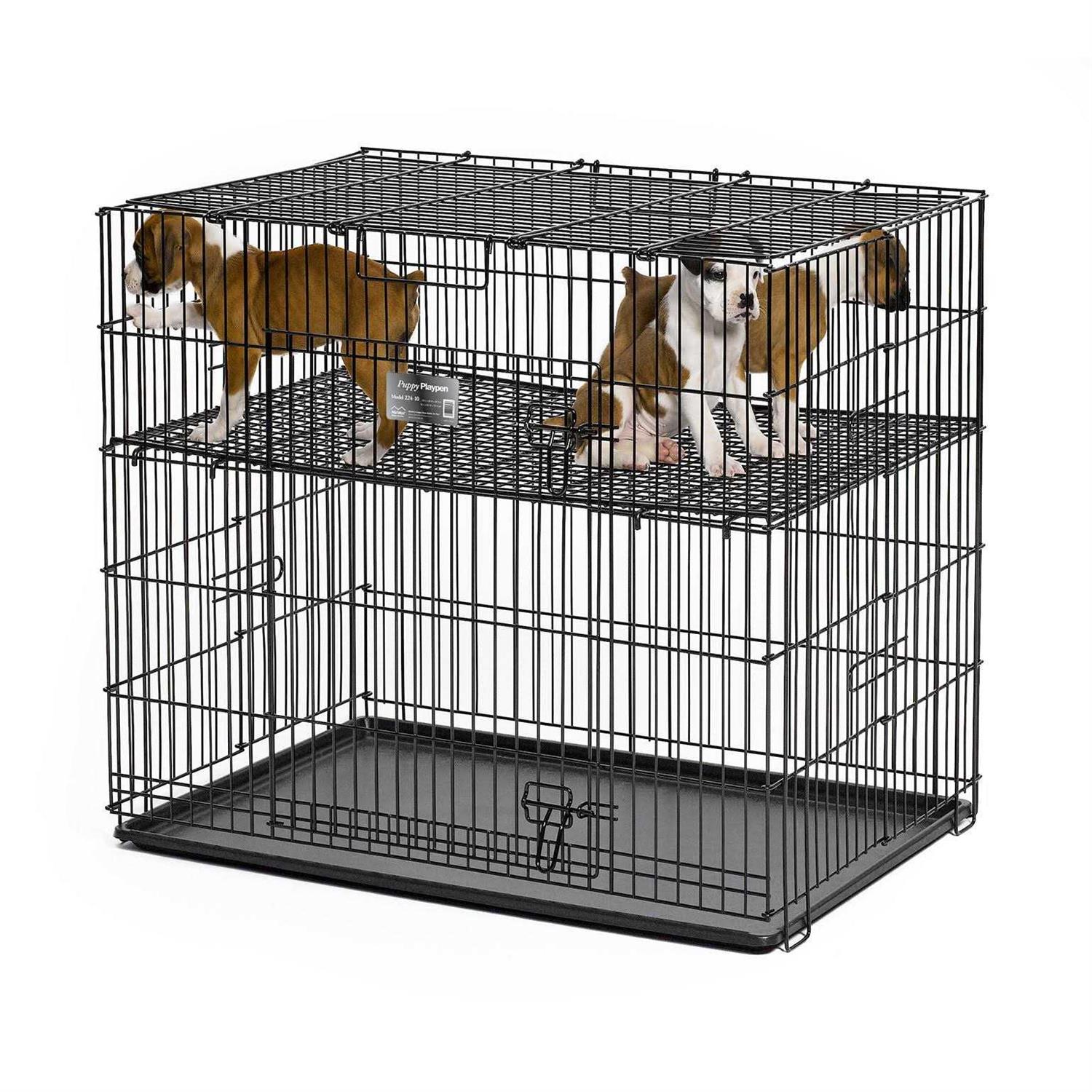 Midwest Puppy Playpen with Plastic and Floor Grid