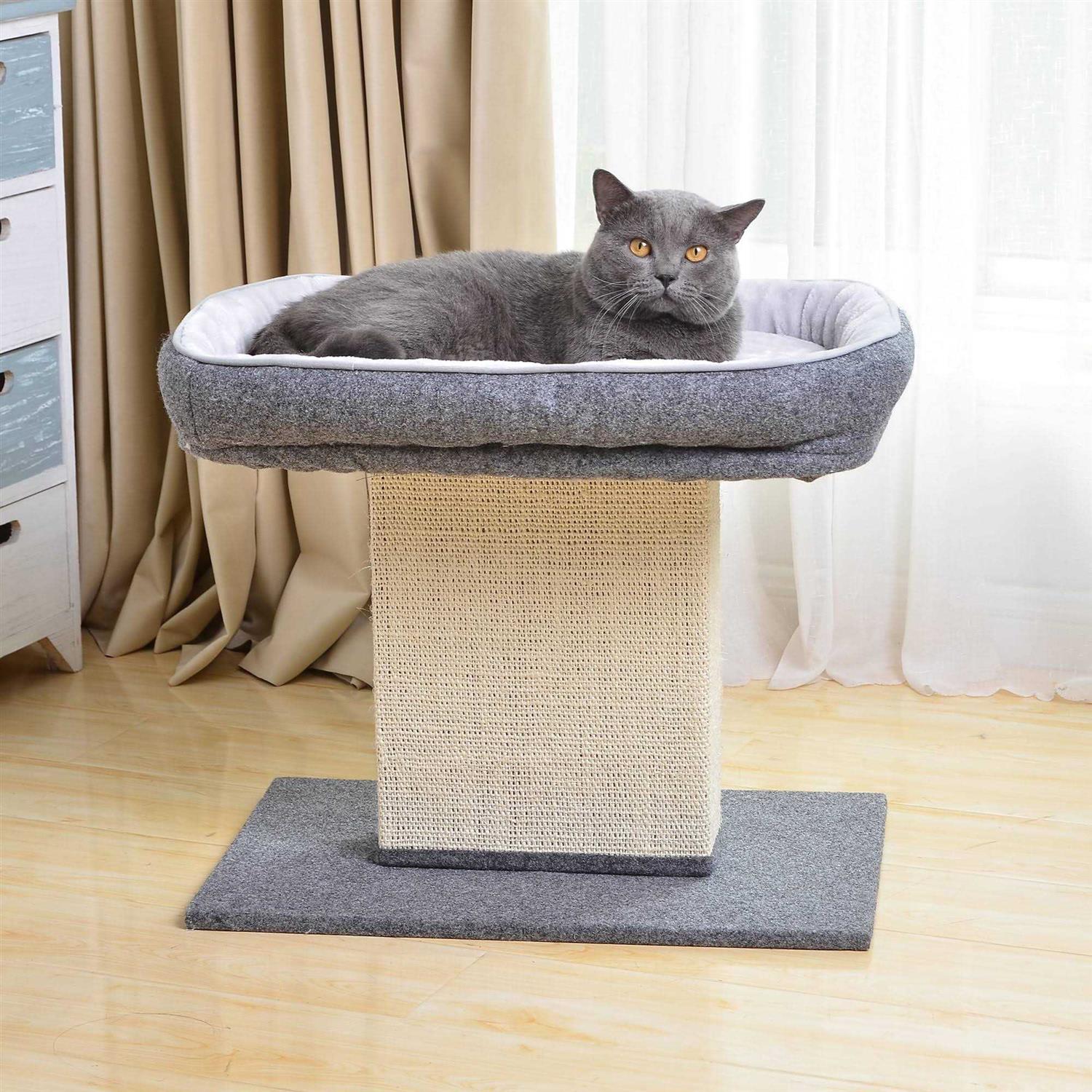 Catry Mellow Cat Bed with Sisal Scratching Post