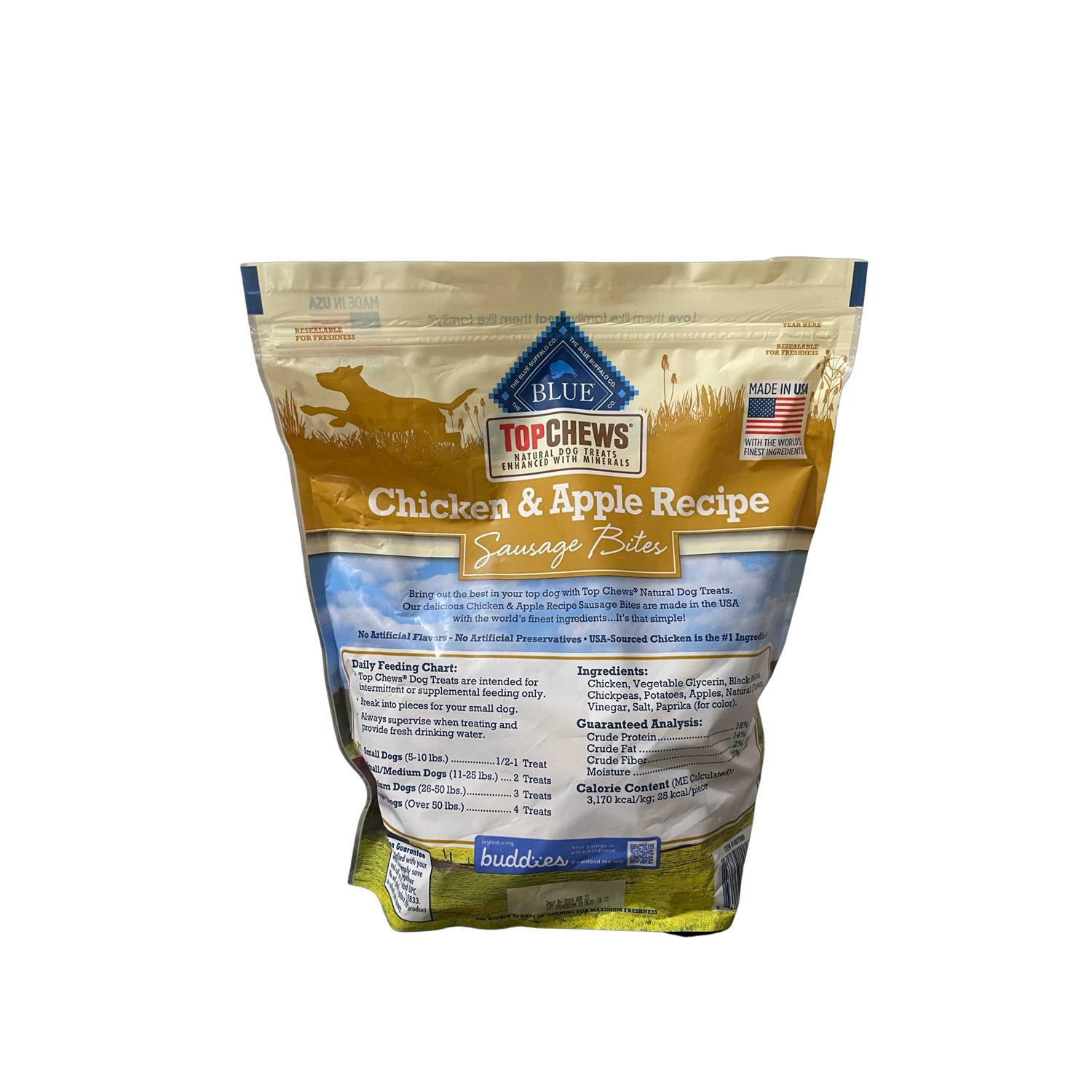 Top Chews Chicken & Apple Recipe 100% Natural Dog Treats