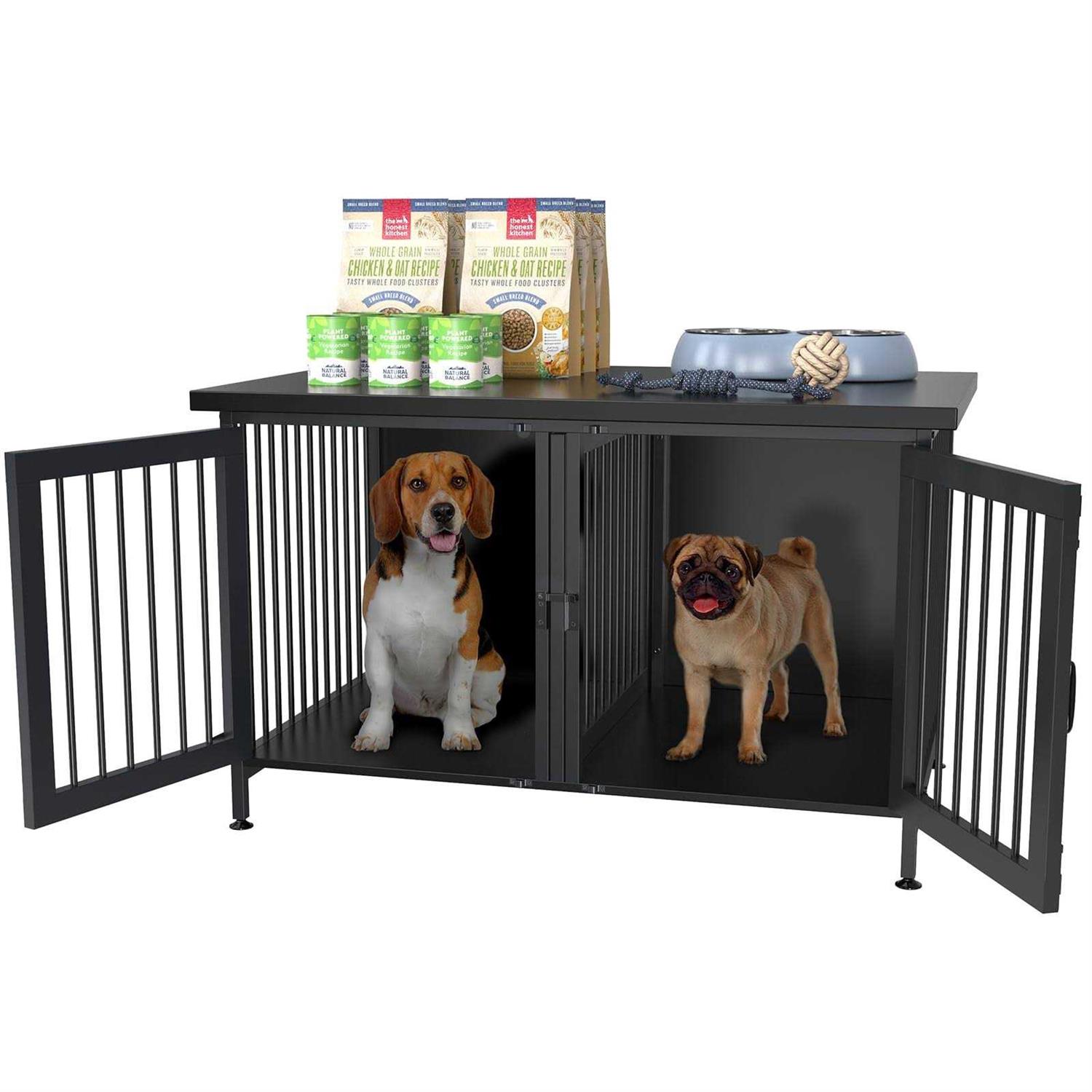 Gdlf Double Dog Crate with Divider for 1 or 2 Dogs
