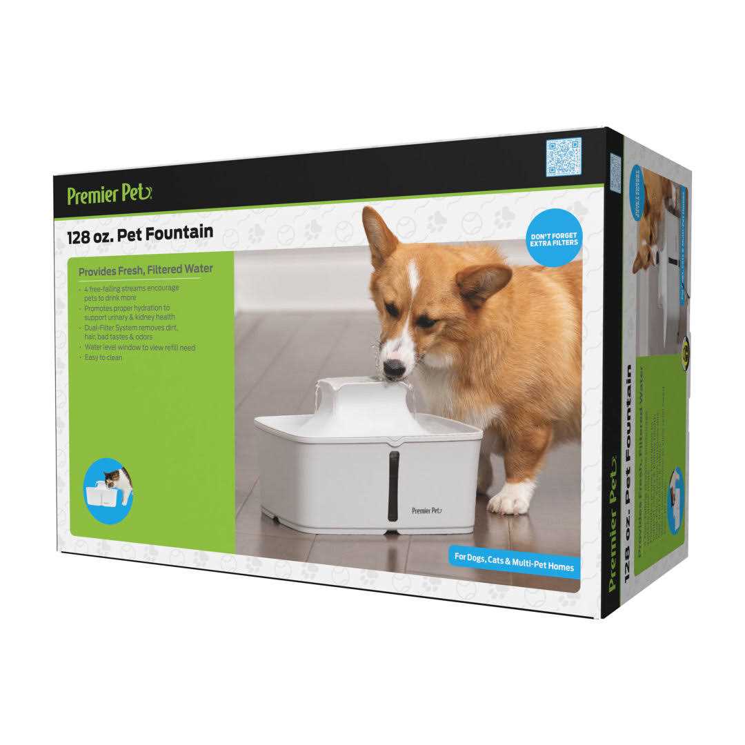 Premier Pet 128 oz. Pet Fountain Automatic water Fountain for dogs