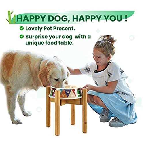 ZPirates Dog Bowl Stand Dogs Height Width Adjustable