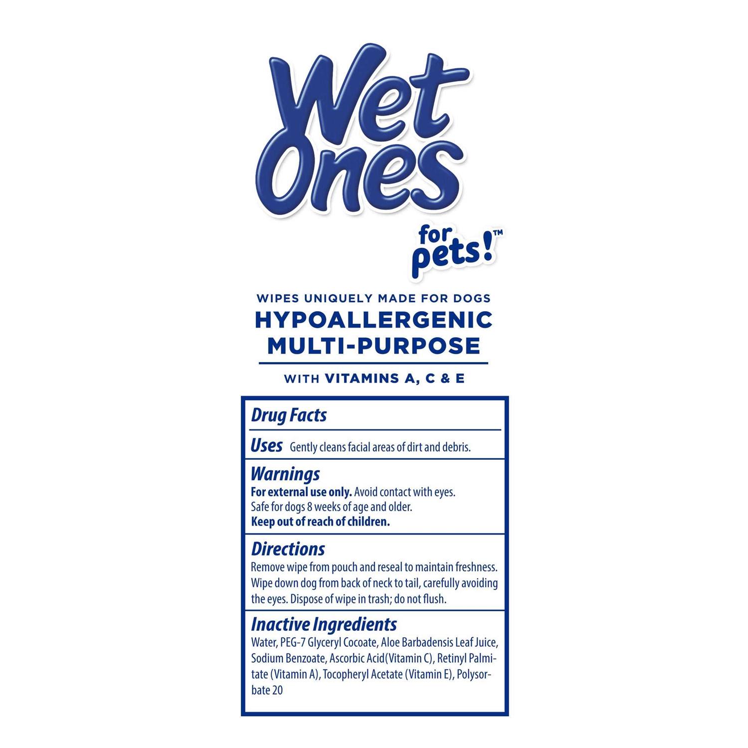 Wet Ones for Pets Hypoallergenic Multi-Purpose Dog Wipes
