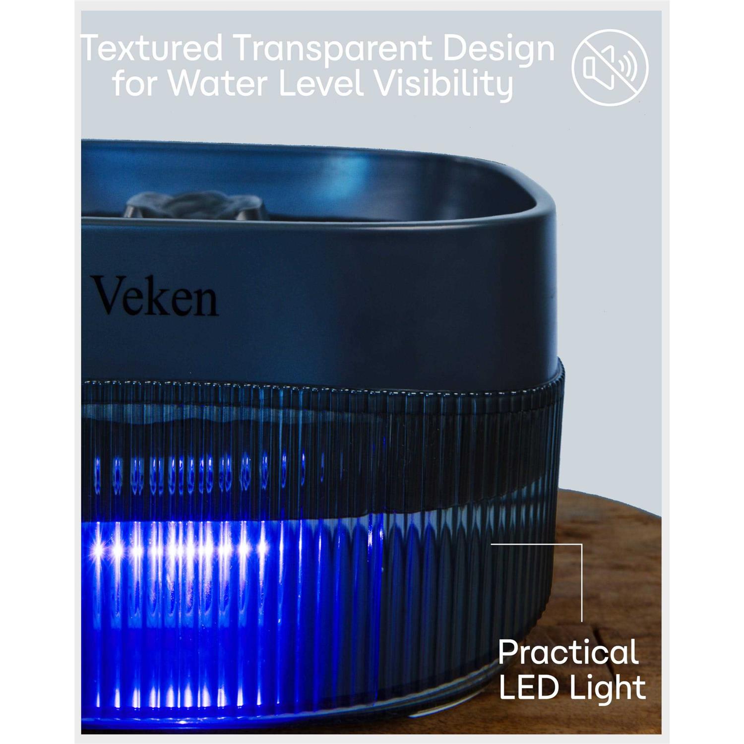 Veken Dog Water Fountain,135oz/4L Dog Water Bowl Dispenser and Automatic Pet Water Fountain for Small to Medium Dogs