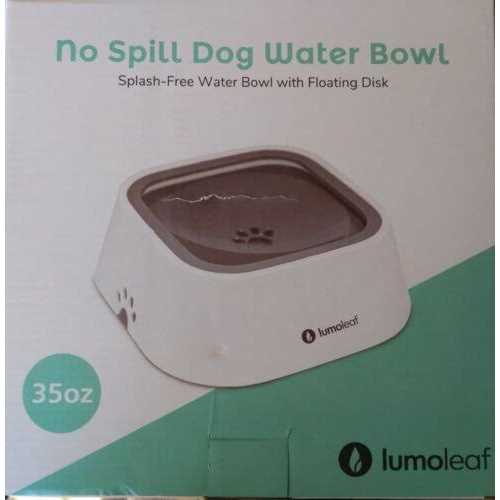 LumoLeaf Dog Water Bowl Pet Slow Water Feeder Bowl No Spill Dog Bowl